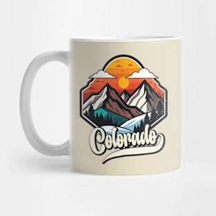 Vintage Sunset Colorado mountain Mug